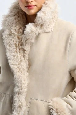 Femme Jadia Veste Cleo Reversible En Blanc Casse