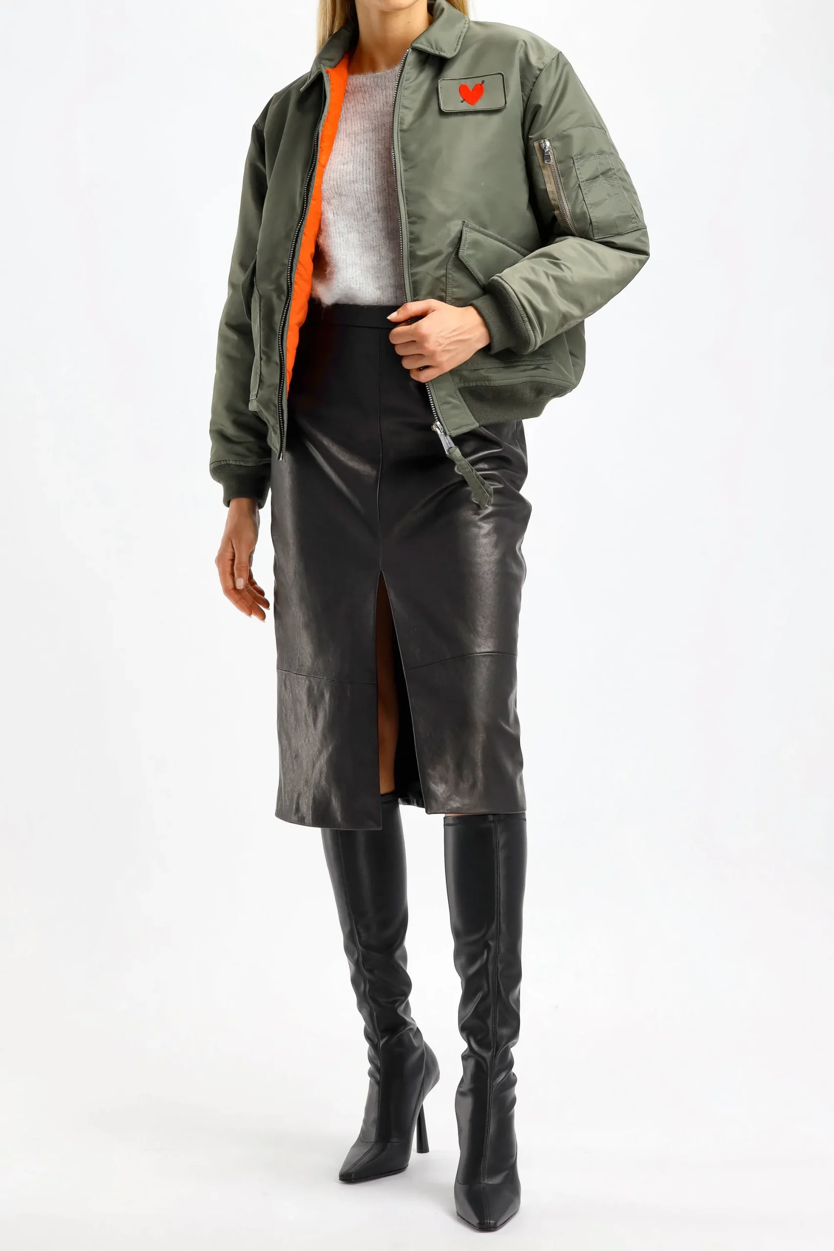 Femme Schott x Anita Hass Veste Dan W 'Heart' En Army