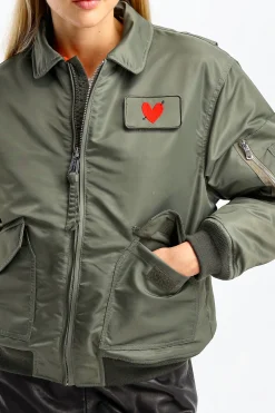 Femme Schott x Anita Hass Veste Dan W 'Heart' En Army