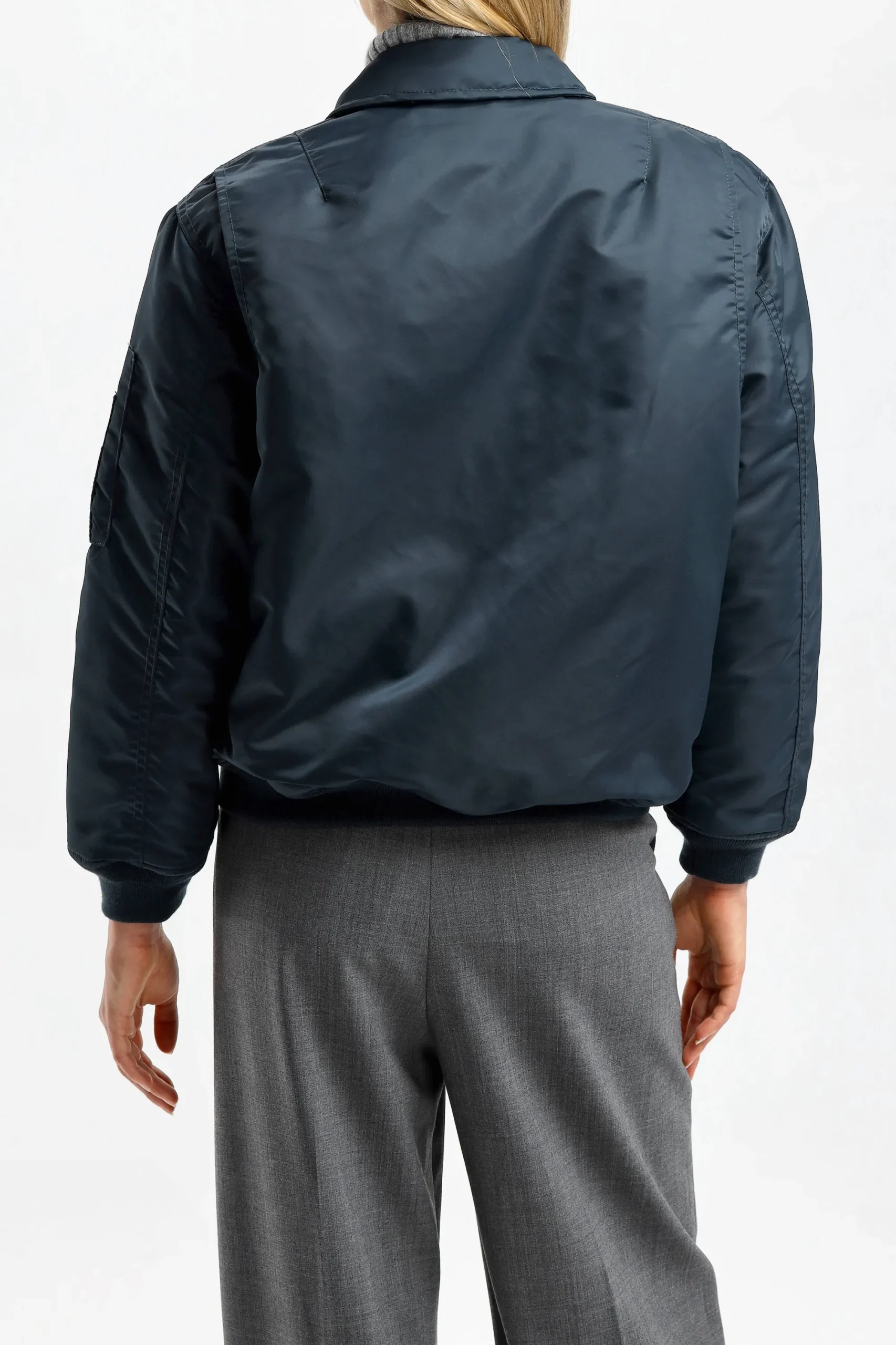 Femme Schott x Anita Hass Veste Dan W 'Heart' En Bleu Marine