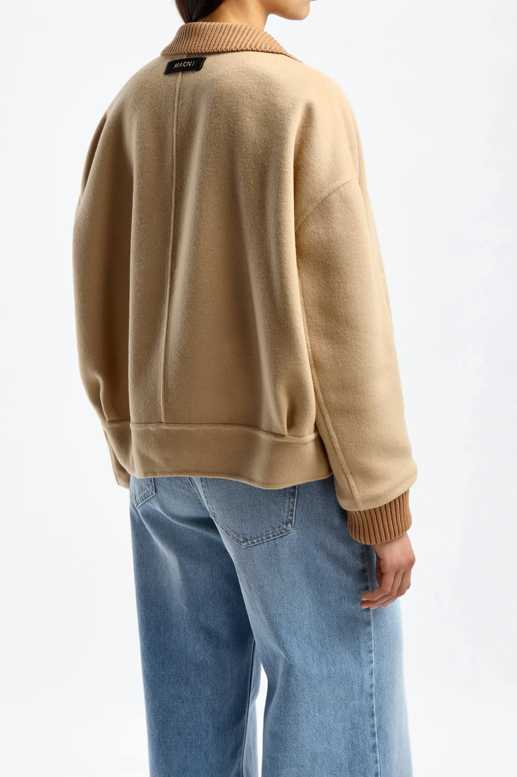 Femme Marni Veste Double Face En Tan