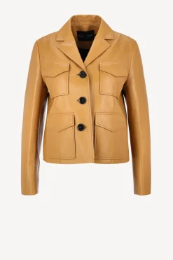 Femme Proenza Schouler Veste En Cuir Glossy En Caramel