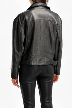 Femme Nili Lotan Veste En Cuir Lenny En Noir