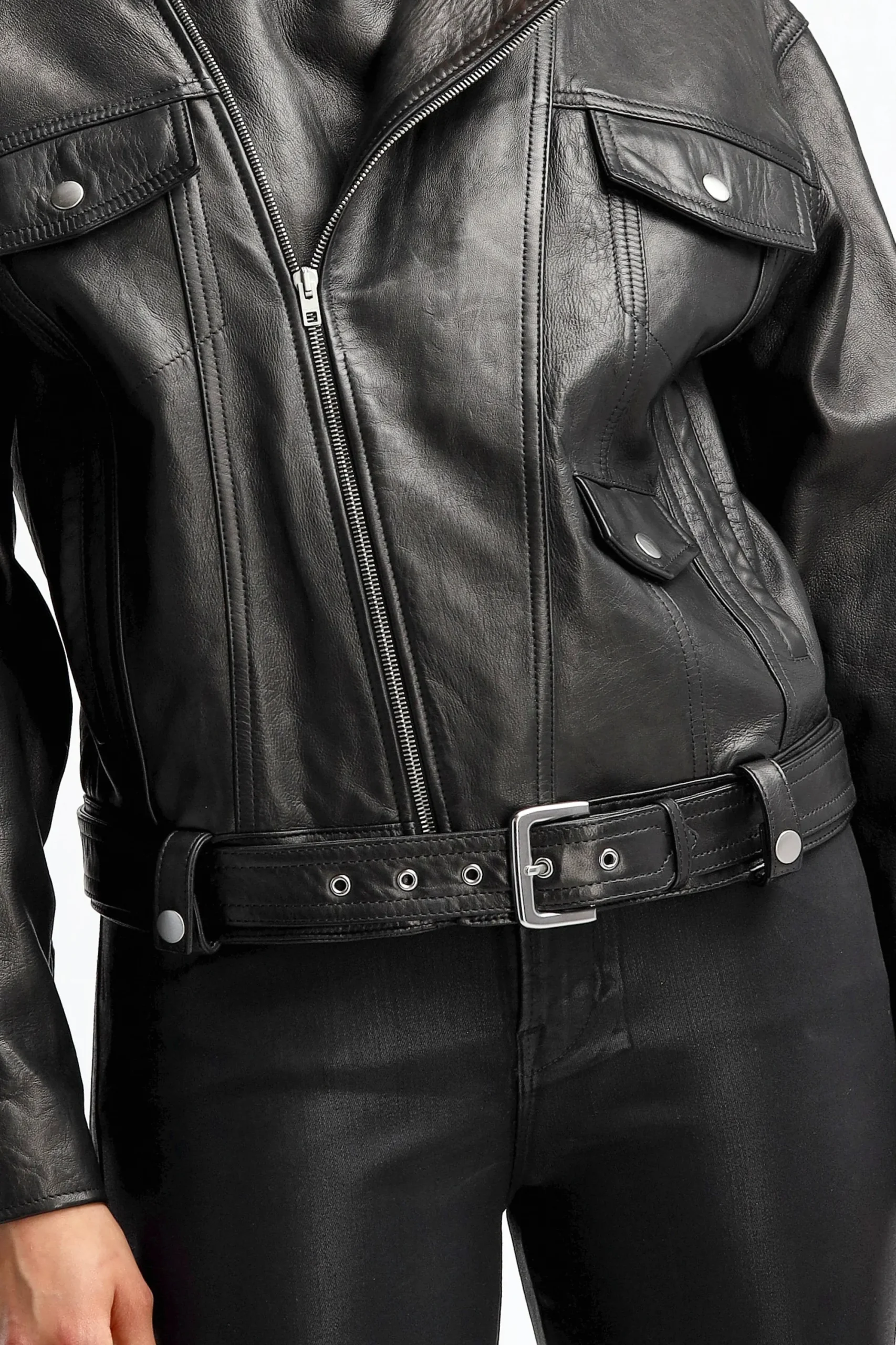 Femme Nili Lotan Veste En Cuir Lenny En Noir