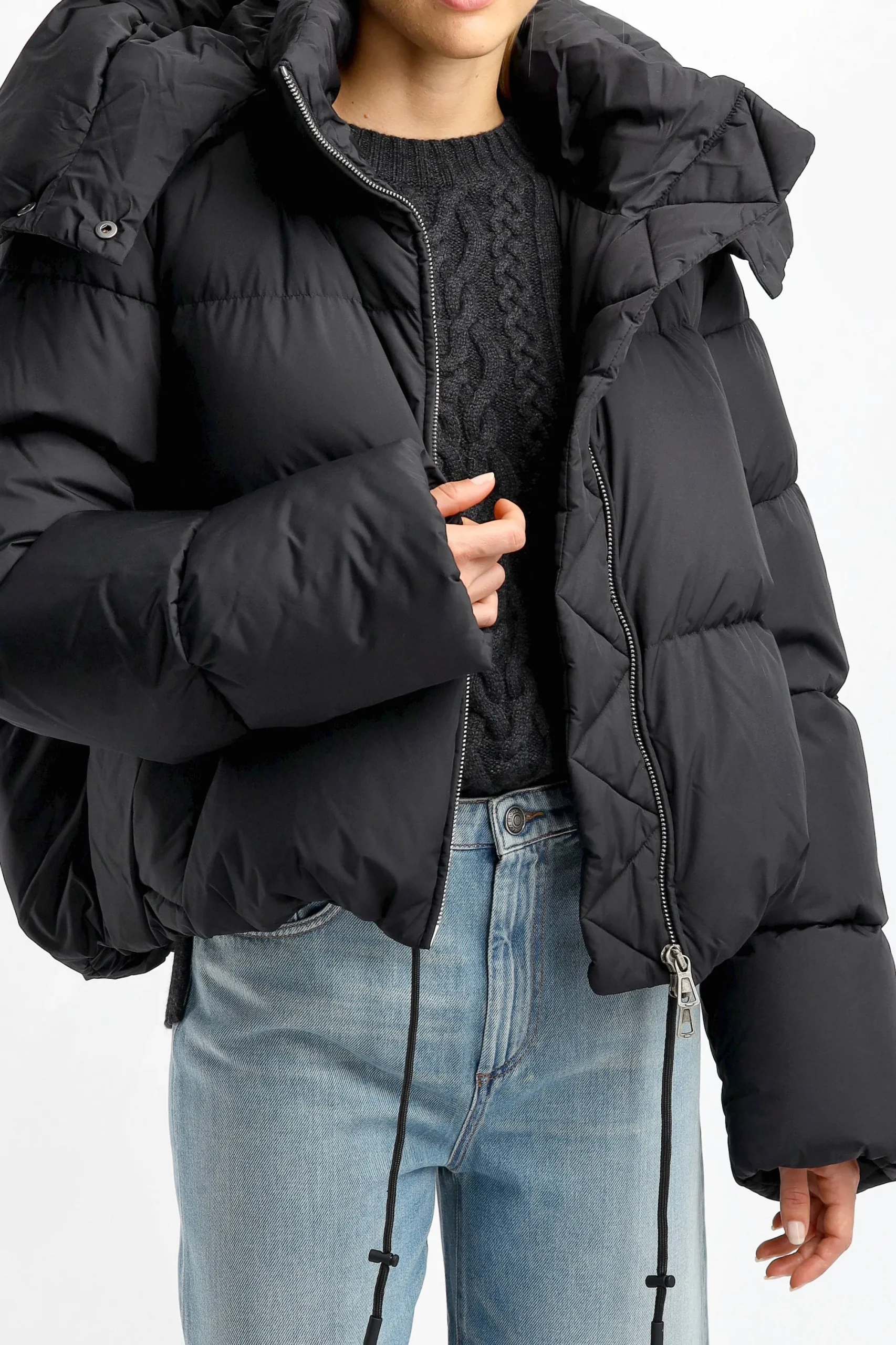 Femme Sportmax Veste Matelassee Otaria En Noir