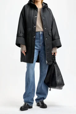 Femme Ahirain Veste Parka Techno En Noir