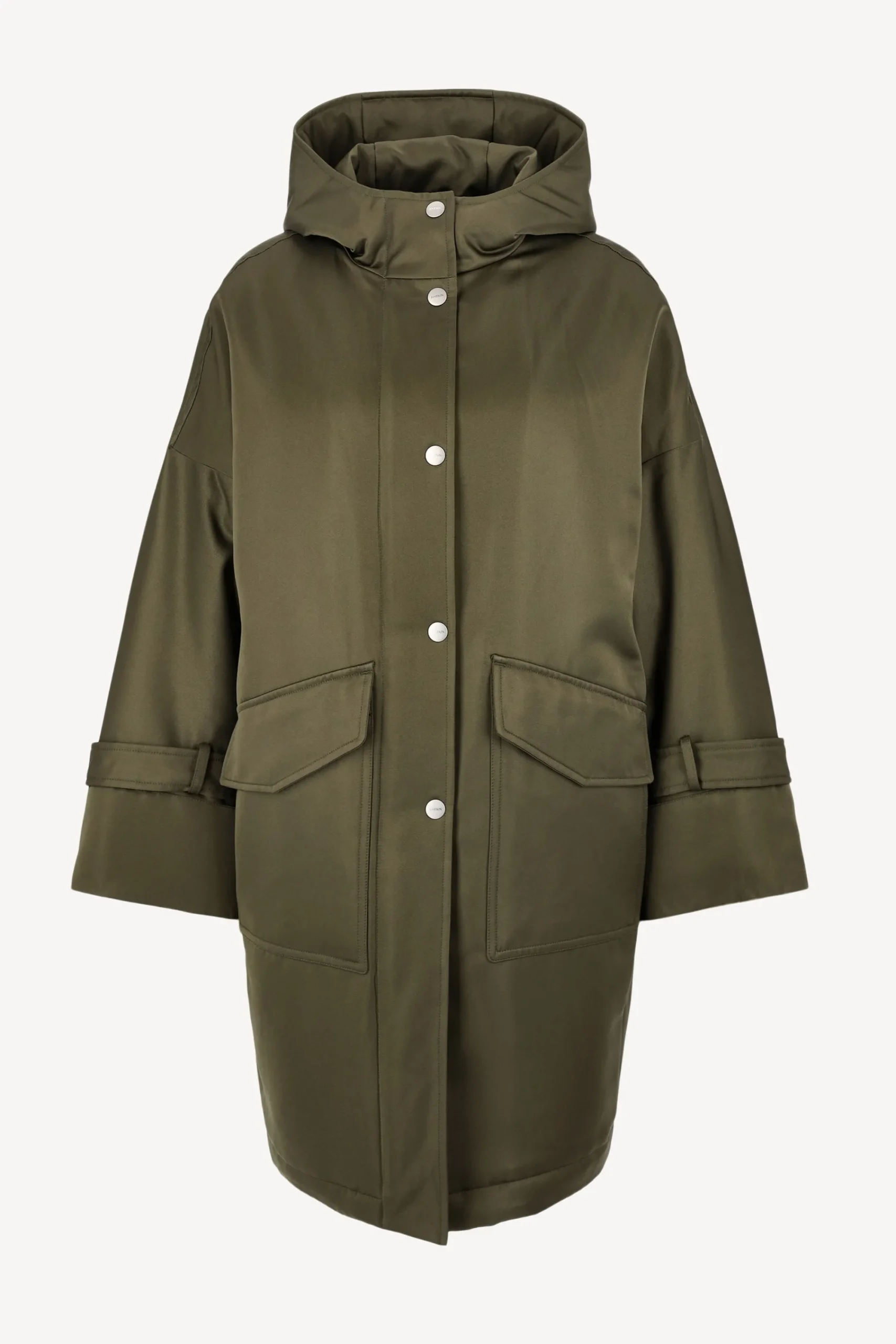 Femme Ahirain Veste Parka Techno En Olive Martini