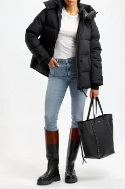 Femme Woolrich Veste Tampon Matt En Noir