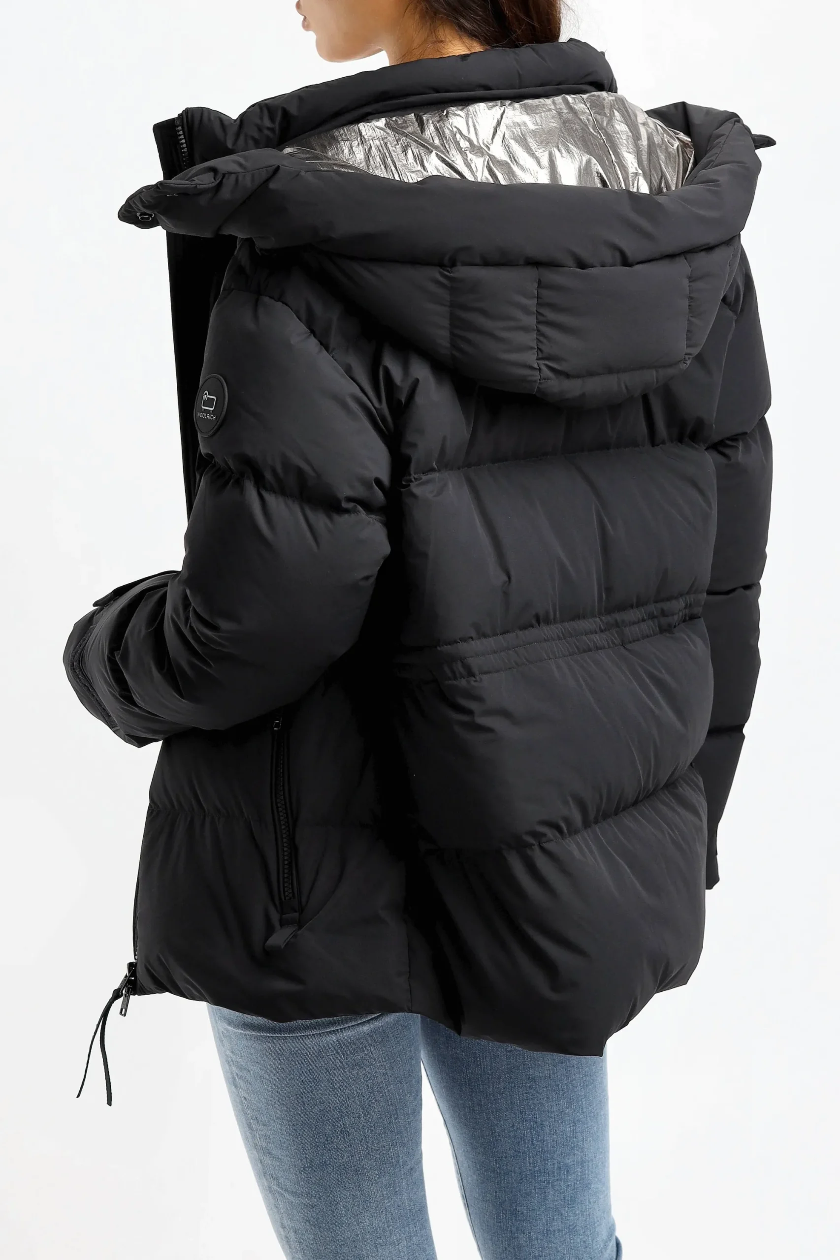 Femme Woolrich Veste Tampon Matt En Noir