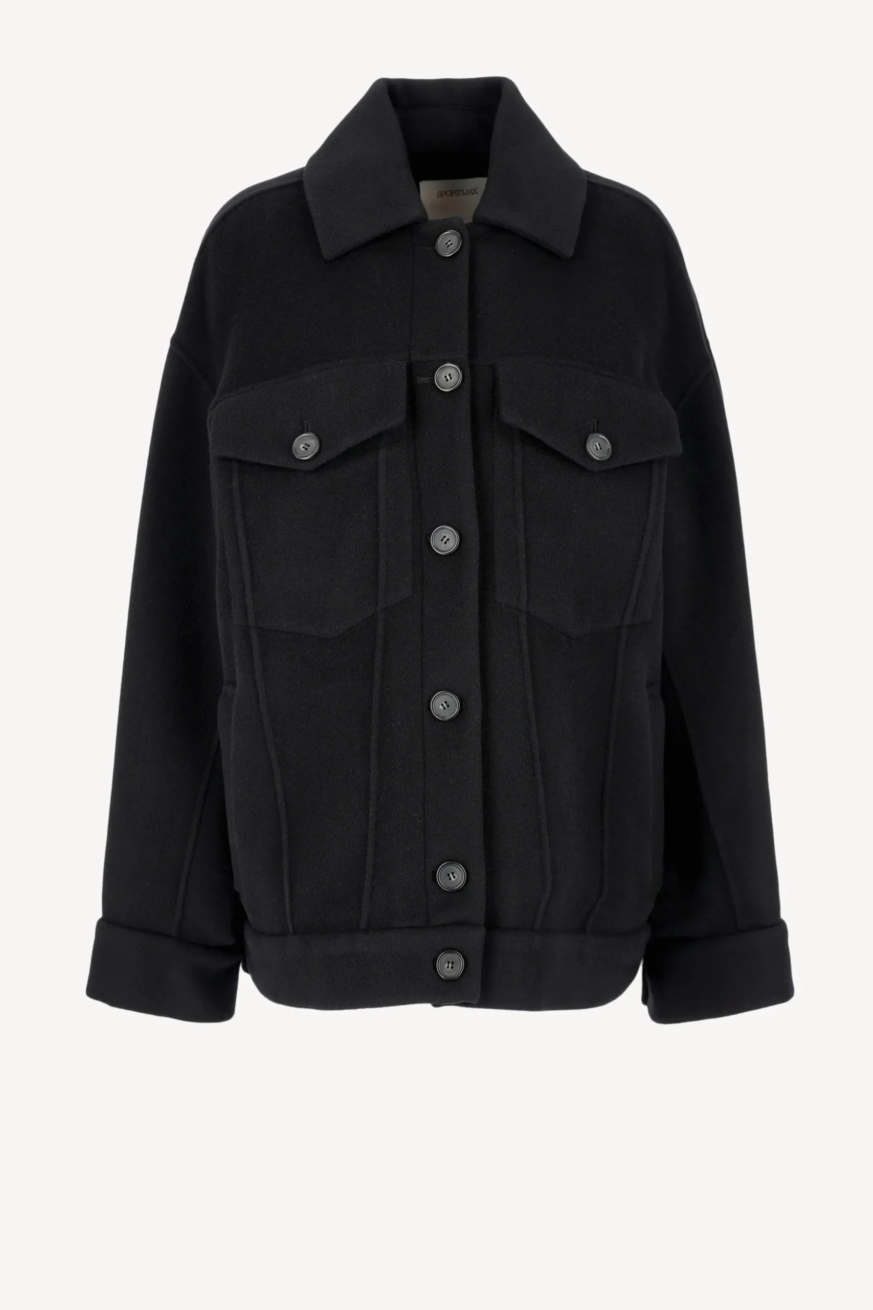 Femme Sportmax Veste-Chemise Laccio En Noir