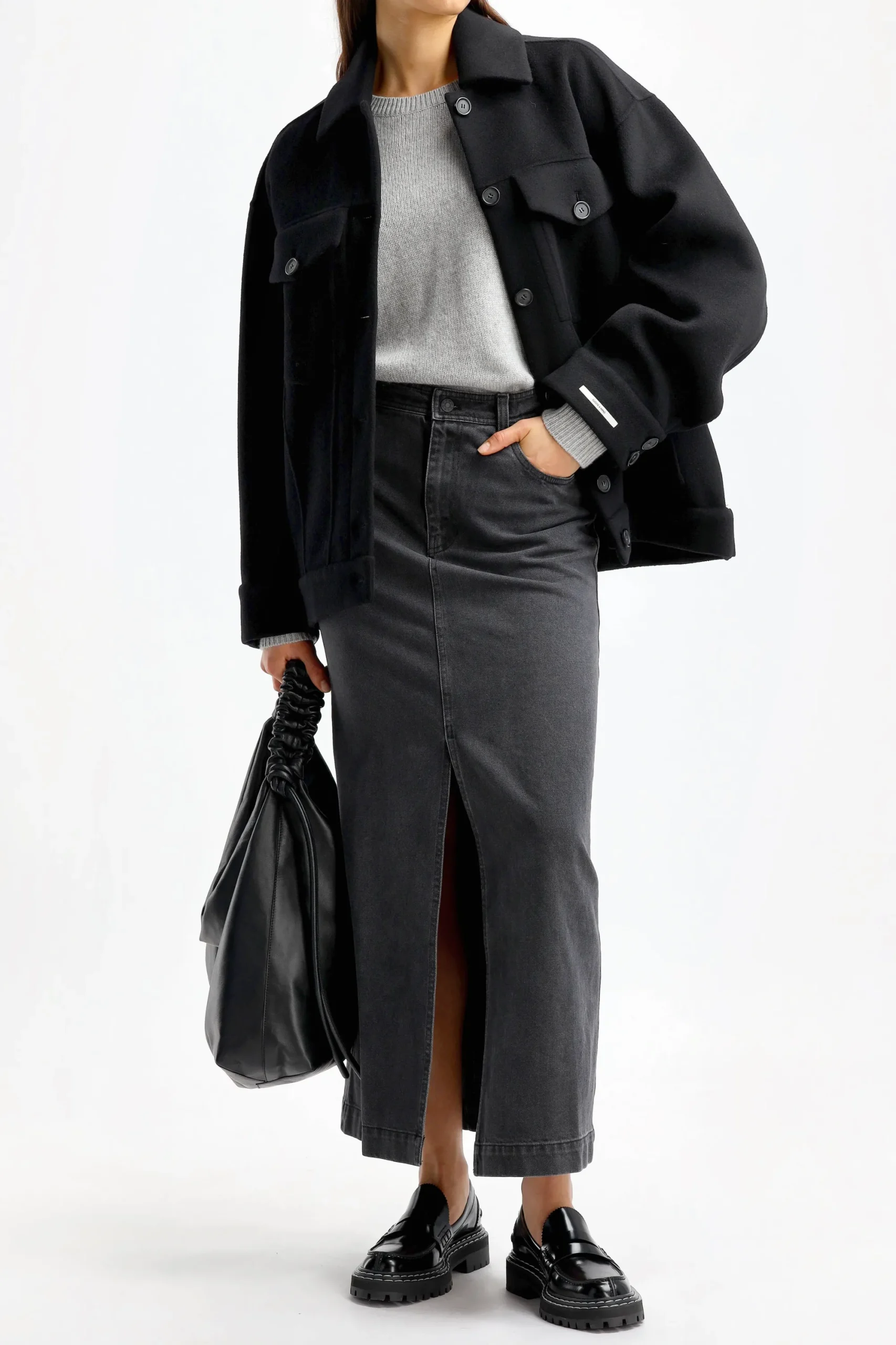 Femme Sportmax Veste-Chemise Laccio En Noir