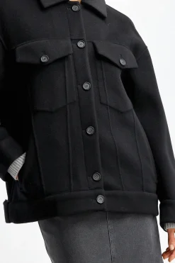 Femme Sportmax Veste-Chemise Laccio En Noir